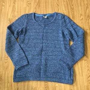 LL Bean Marled Light Blue Sweater